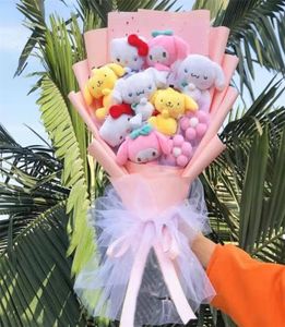 Cartoon Rabbit Dog Plush Toy Creative Flower Graduation Bouquet Home Decoration Valentine039S Day Christmas Graduation Gift 2209864909