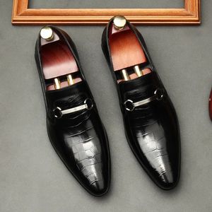 Spring/Autumn Slip-On PJCMG Handmade Genuine Leather Dress Flat Original Brand Men Oxford Shoes 240102 8afb