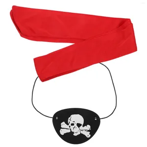 Bandanas Pirate Turban Eye Face Mask Blindbinds Kostymtillbehör Party Supplies Compress för Stye Halloween Cosplay Props tygklänning