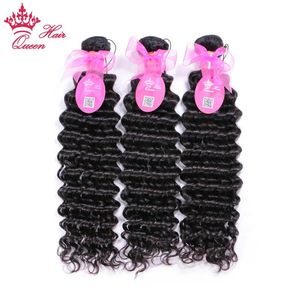 Wefts Brazilian Deep Wave Hair Weave Bundles 100% Human Virgin Raw Hair Weaving Natural Color Free Shipping Queen Hair Official Store