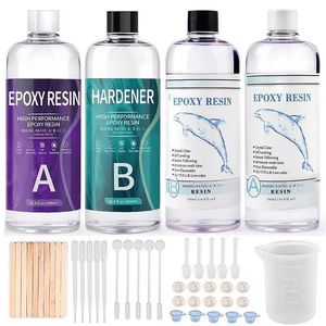 Bangle 1:1 Ab Epoxy Resin Glue Kit High Adhesive Crystal Hardener Glue Set for Diy Epoxy Resin Mold Jewelry Making Accessories Supplies