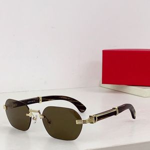 Мужские солнцезащитные очки, дизайнерские женские квадратные бескаркасные очки Carti Buffalo Horn, модные аксессуары для очков, декоративные деревянные Adumbral