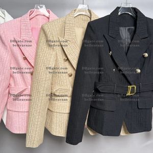 B075 Blazer firmati da donna Abbigliamento Tide Marchio di alta qualità Moda retrò Presbite Serie labirinto Giacca Leone doppiopetto Slim Plus Size