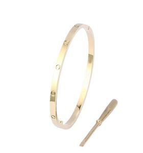 Bracciale rigido a vite in acciaio inossidabile 316L sottile da 4 mm per coppia di gioielli di moda con cacciavite per donne e uomini amanti3689013