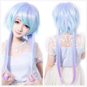 Perucas sintéticas frete grátis frete grátis nova peruca de moda de alta qualidade lolita multicolor longa peruca cheia de cabelo harajuku cosplay festa anime