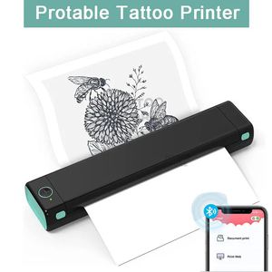 M08F A4 Portable Thermal Stencil Tattoo Printer Tattoo Transfer Machine Thermal Stencil Maker Line Po Drawing Printing Copier 240103