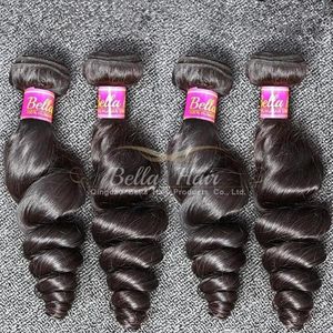 Wefts best selling 9a natural black color hair extension 4pcs lot 1024 inch wavy brazilian human hair loose wave free shipping