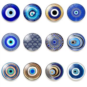 25mm yeni mavi kötü göz cazibesi buzdolabı mıknatıs Türk mavi gözler kristal cam buzdolabı mıknatısları yama ev dekor