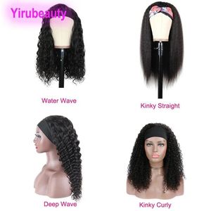 Wigs Brazilian Bangs Fullmachanism Wigs Deep Wave 1032" Wig Capless 100% Virgin Human Hair Water Wave Kinky Curly Kinky Straight Yaki