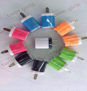 Şeker Renkli ABD Fiş USB Güç Duvarı Ev Seyahat Şarj Cihazı Adaptörü iPhone 6 6G 5S 5C 5G 4S Samsung Galaxy S4 S5 S6 Note3 N90002787513