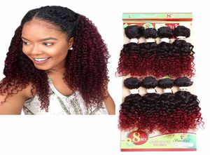 Human Weaves 8Bundles Jerry Curl For Black Women 8sts Loose Wave Brasilian Hair Extension Mongolian Curly Flätar Hår5877707