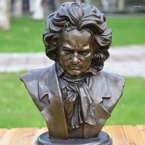 Dostawy imprezowe Beethoven Bust Bronze Like Music Composer Pianist Study El Dekoracja Dekoracja Pokój Art Statua