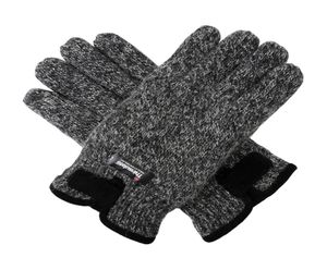 Bruceriver Mens Wool Knit Gloves With Warm Thinsulate Fleece Foder och slitstarkt läderpalm CJ1912253082892