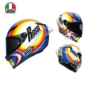 Helmets Moto AGV Motorcycle Design Safety Comfort Agv Pista Gprr Ice Blue Motorcycle Carbon Fiber Track Anti Drop Ride Limited Edition Full Helmet Chameleon 6KXA