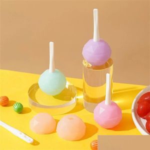 Ice Cream Tools Lollipop Hockey Mold Homemade Popsicle Grid Model Household Whiskey Adjustment Wine Frozen Cubes Globar Box Drop Del Dhmw3