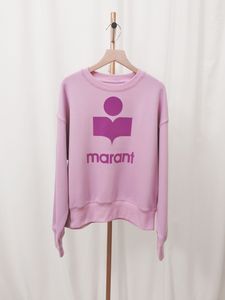 24ss Isabel Marant Designer Streetwear Sweatshirt Logo Printed Women Pink Outdoor Sweater Pullover Jumper