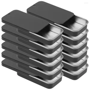 Envoltório de presente Slide Tin Box Suprimentos Armazenamento Pequenos Recipientes com Tampas Ferro Doces Latas Mini Organizador Metal Craft