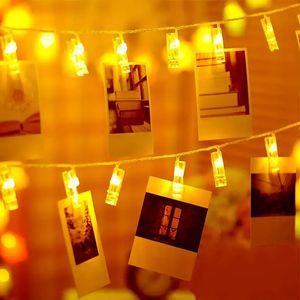 1pc 9.8ft/20led fotoğraf klip ışıkları ip, parti, doğum günü, festival dekoratif ışık ip, duvar dekorasyon ışığı