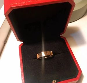 AAAAA Designer Thin Love ring Women Mens Top quality V-gold Love Screw Ring Classic Premium Rose Gold Electroplating Ring for Gift with Box