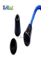 100st Bell Stopper With Lid Cord Ends Lock Stopper Plastic Black Toggle Clip5867582