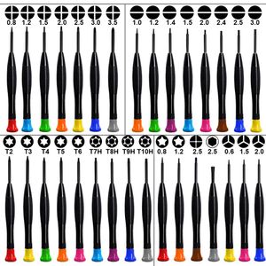Svart magnetisk skruvmejsel 0,6 0,8 T8 T8H Precision Fiskskala skruvmejslar för telefonklocka glasögon som reparerar handverktyg