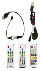 Controllers DC5V USB Pixel LED Strip Remote Controller Mini 3key RF 14key 17key 21key For WS2812B SK6812 Full Color9742474