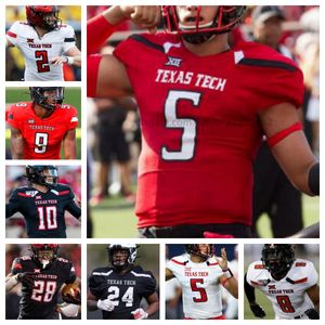 Texas Tech TTU Koleji Futbol Forması Herhangi Bir Adı Herhangi Bir Sayı Jett Duffey Alan Bowman Michael Crabtree Patrick Mahomes II Baker Mayfield Danny Amendola