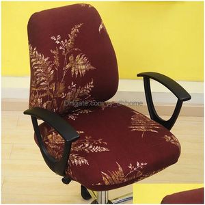 Chair Covers Ly High Elastic Office Arm Er 2Pcs/Set Computer Ers Spandex Pastoral Soft Seat Back Wholesale Y200103 Drop Delivery Hom Dhbpi