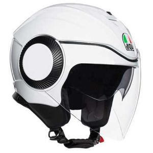 Kask Moto AGV Motosiklet Tasarım Güvenlik Konforu Agv İtalyan Orbyt Erkek ve Kadın Çift Lens 4/3 Yarım Kask Motosiklet Elektrikli Araç Mono Kanal TW17