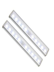 Czujnik ruchu Nocne światła 10 LED Naładowane sztyft w dowolnym miejscu magnetyczny pasek LED LED Dar