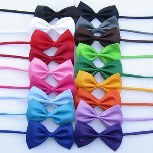 100pcs/lot Pet Christmas Gift For Dog Cute Bow Tie Cat Neck Tie Pet Grooming Accessories 20 Colors Adjustable Bows For Neck 240103