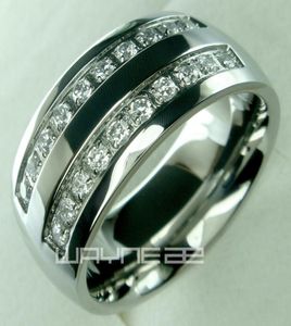 Seu anel masculino de aço inoxidável sólido anel de noivado de casamento tamanho de 8 9 10 11 12 13 14 153507212