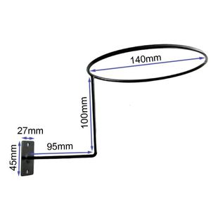Suporte Peruca Suporte 24 unidades anticorrosão para montagem na parede de metal Suporte para exibição de capacete cabide Gancho para pintor Cowboy Sun Chapéu Lenço de beisebol