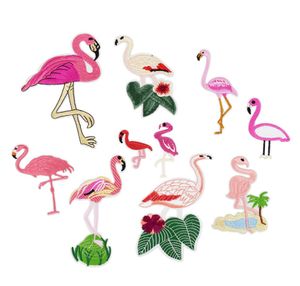 10 Stück Flamingo-gestickte Patches für Kleidung, Taschen, zum Aufbügeln, Transfer-Applikations-Patch für Kleid, Jeans, DIY, zum Aufnähen, Stickerei, Kinder, St7857904