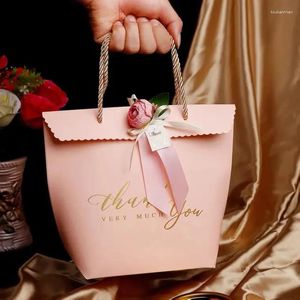 Storage Bags 500pcs Wholesale/Lot Custom Printing Logo Fashion Luxury Reusable Bow Tie Paper For Wedding Party Festival Gift Packaing