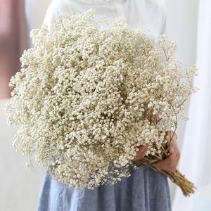 4050 cm naturalne świeże suszone kwiaty Gypsophila paniculatababy Bukietsgitsgift Dekoracja ślubna dekoracja 240103