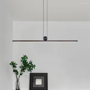 Ljuskronor modern minimalistisk ledt tak ljuskrona dimbar för bord matsal kök ö kontor pendelljus armaturer armaturer
