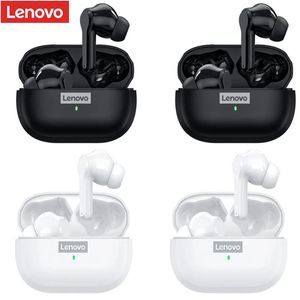 Kulaklıklar Lenovo Lp1s TWS BluetoothCompatible Earfe Sports Kablosuz Kulaklık Stereo Kulaklıklar HiFi Müzik Mikroid IOS IO telefon için MIC ile