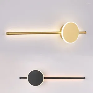 Lampy ścienne Nordic Modern Lampa Złota akrylowe metalowe światła Light