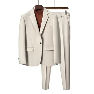 Men's Suits Men (suit Trousers) Fashion Casual Trend Loose Light Ripe Wind College Handsome Suit Coat Autumn Winter Style