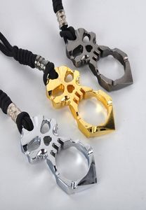 Finger Skull Single Key Chain Self EDC Defense Rose Pierces fönstret för att överleva skarp knytnäve W0K49209552