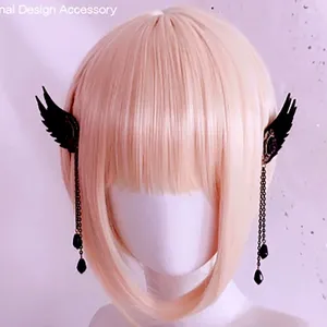 Articoli per feste Orecchini con ali del diavolo Orecchini con nappa gotica per osso per orecchio Nessun accessorio Lolita Cosplay forato