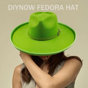 Fedora Hat for Women Men Luksus Big Brim Panama Jazz Heart Top Design klasyczny dżentelmen Elegancki hurt 240102