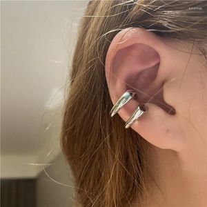 Rücken Ohrringe Einzigartige Fake Piercing Metall Ohrclips Asymmetrie Runder Knorpelclip Für Frauen Modeschmuck Weihnachtsgeschenk