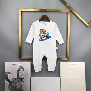 Zestawy odzieży Baby Rompers 100% bawełny romper nowonarodzone body dzieci luksusowe bolesie Jumpsuits Dzieci kreskówki niedźwiedzie ubrania smekids cxd240131-6