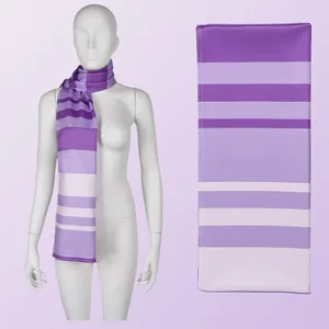 Party Supplies Asha Purple Stripe Scarf Cosplay Costume Accessories Cartoon Princess Neck Women Adult Girls Halloween Suits Props