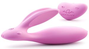 Wowyes kablosuz uzaktan kumanda çift vibratör tavşan g spot klitoris stimülatör kayış vibratörler için seks oyuncakları için seks oyuncakları