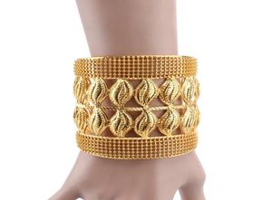 Luxus Dubai Breites Armband Armreif Für Frauen Gold Farbe Afrikanische Indien Schmuck Braut Hochzeit Engagement Bankett Geschenke5273415