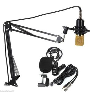 Mikrofone BM700 Mikrofon mit NB35 Mikrofonständer, professionelles Kondensatorsystem für Karaoke-Verstärker, Computer, Notebook, Gitarre
