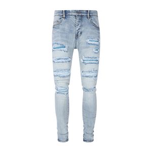 Designer dżinsy dla męskich spodnie fioletowe dżinsy Dżinsy